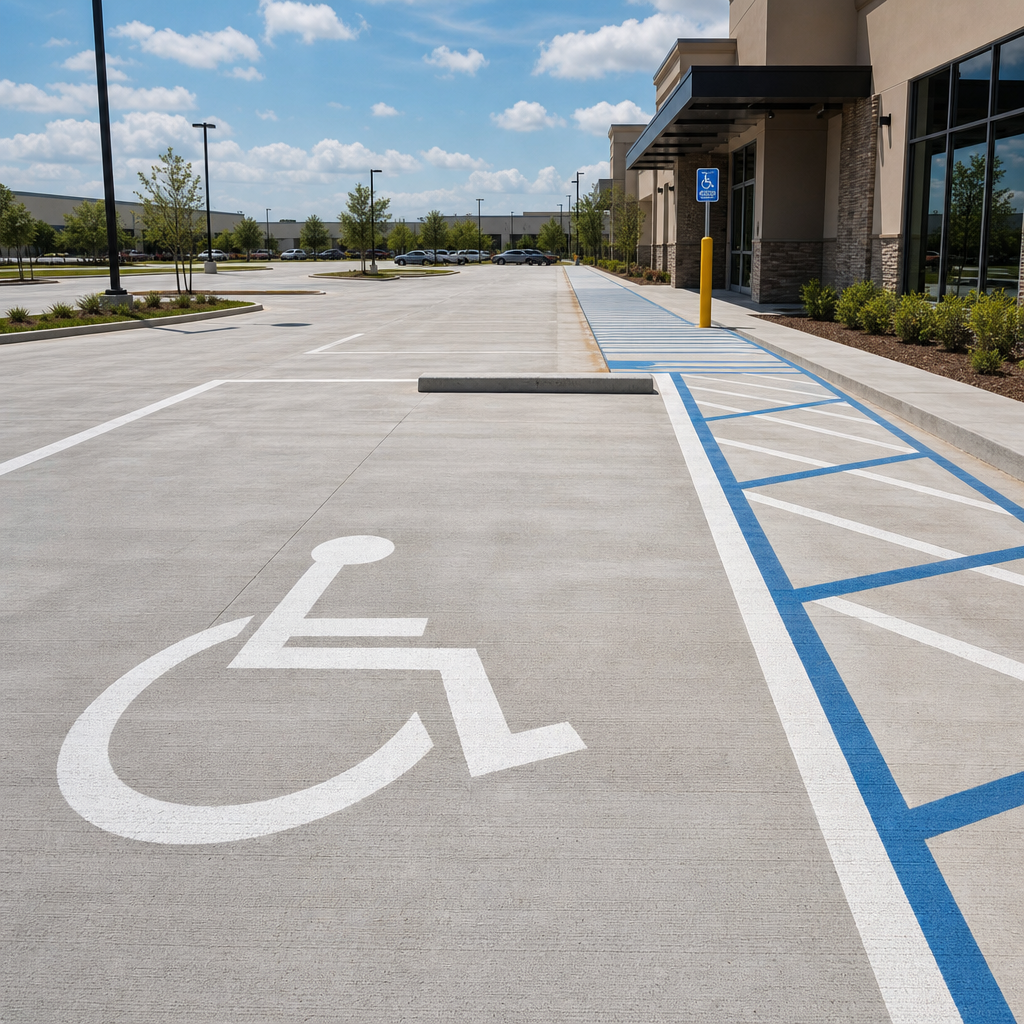 Commercial Parking Lot Concrete & ADA Compliance in Lafayette