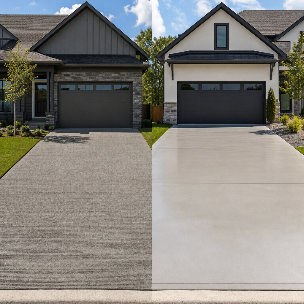 Broom Finish vs Smooth Concrete Driveways: Which is Best for Lafayette Homes