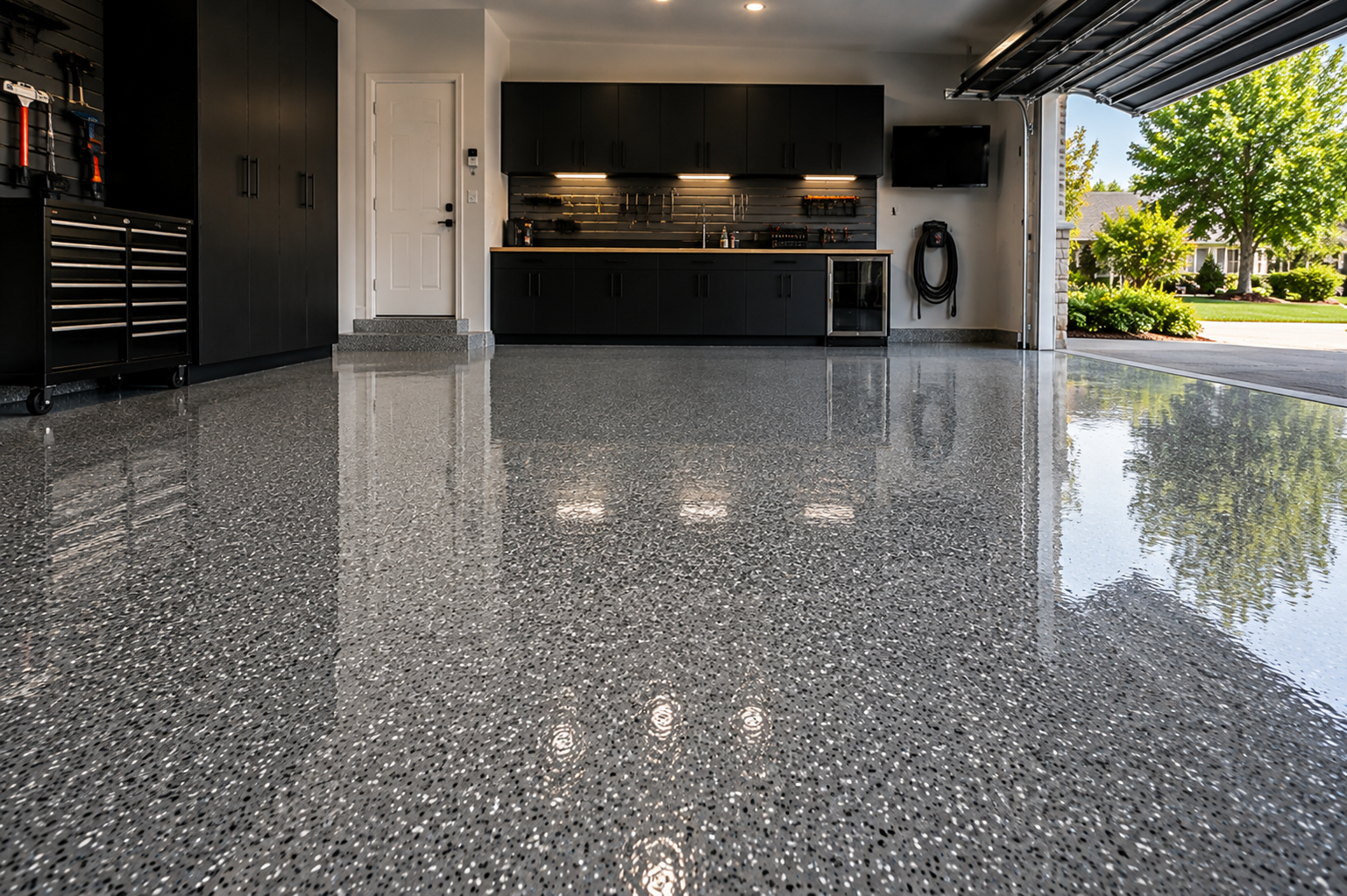 Polyaspartic garage floor coating Lafayette LA