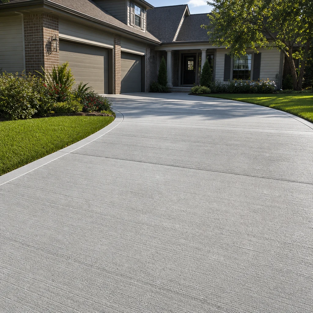 Durable Broom Finish Concrete Driveways for Lafayette Homes