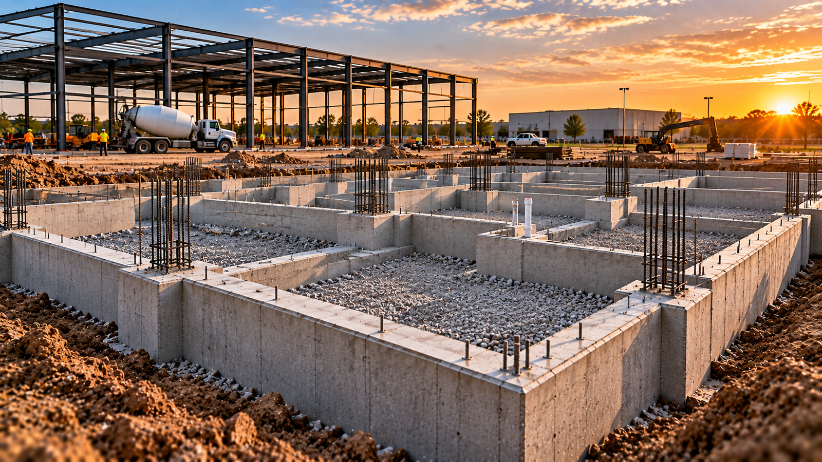 Commercial concrete foundation contractor in Lafayette Louisiana