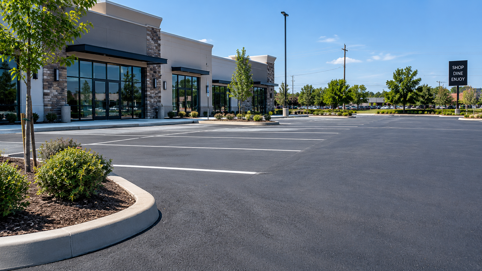 Commercial concrete parking lots