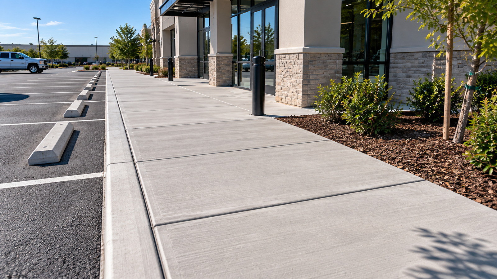 Commercial concrete sidewalks