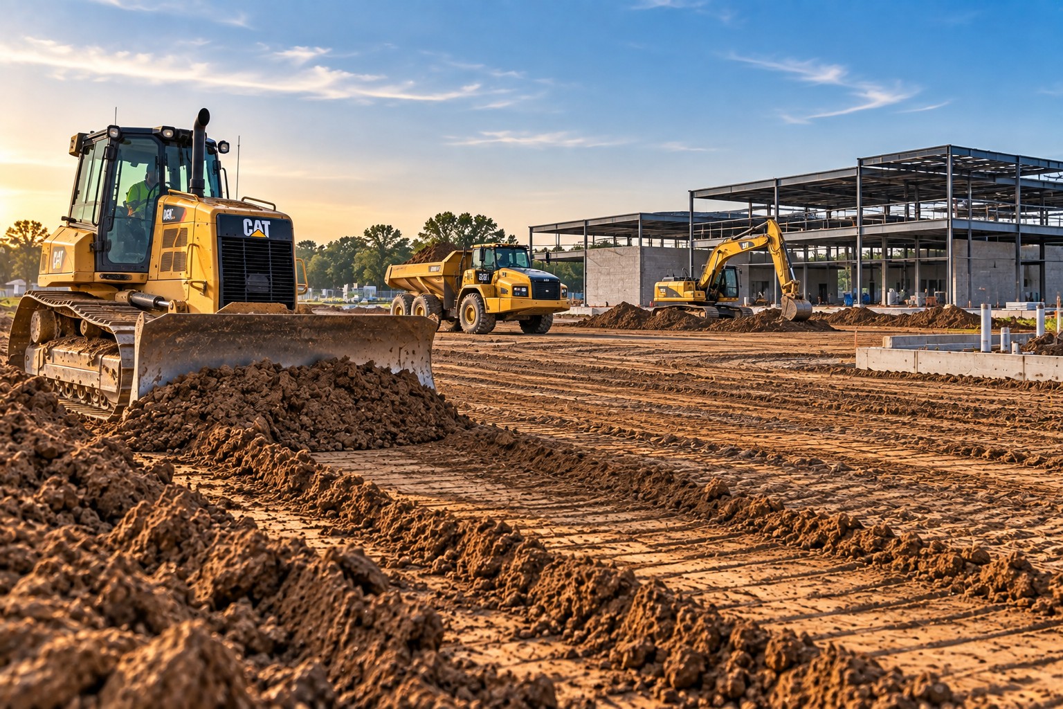 Commercial dirt work and site preparation in Lafayette Louisiana