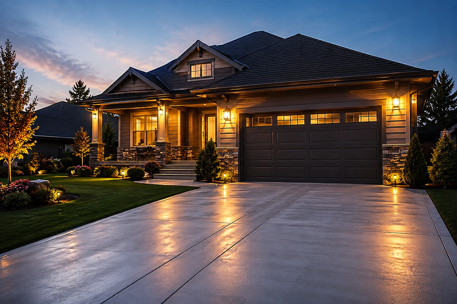 Concrete driveway
