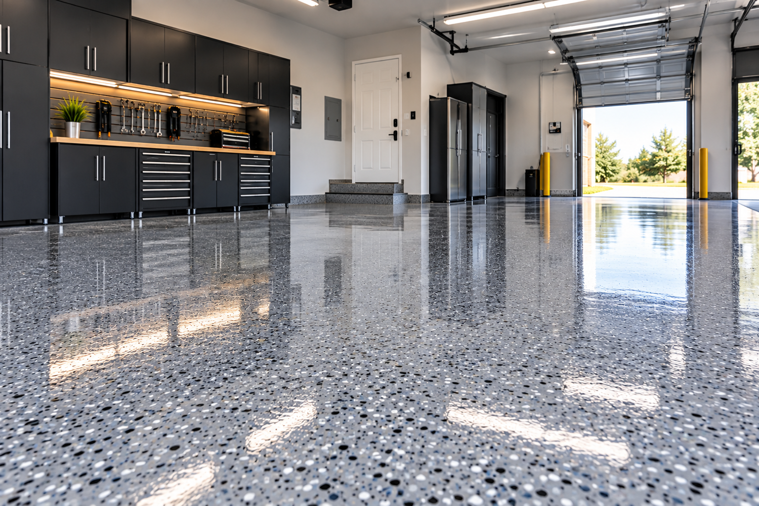 Professional epoxy floor coating installation in Lafayette Louisiana