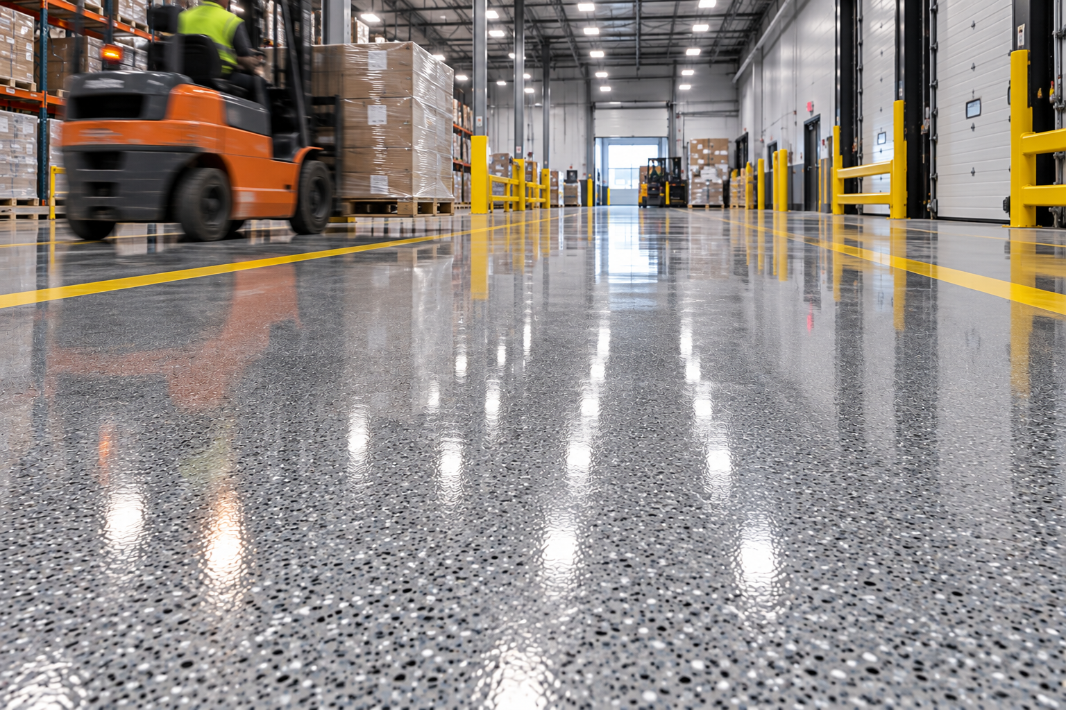 High traffic commercial concrete floor coating