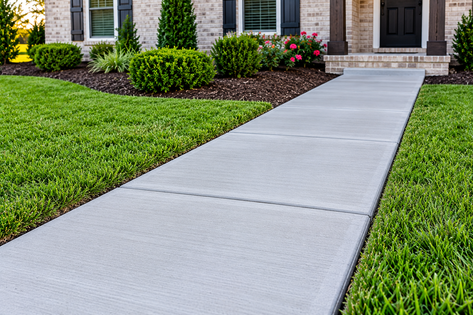 Concrete sidewalk installation in Lafayette Louisiana