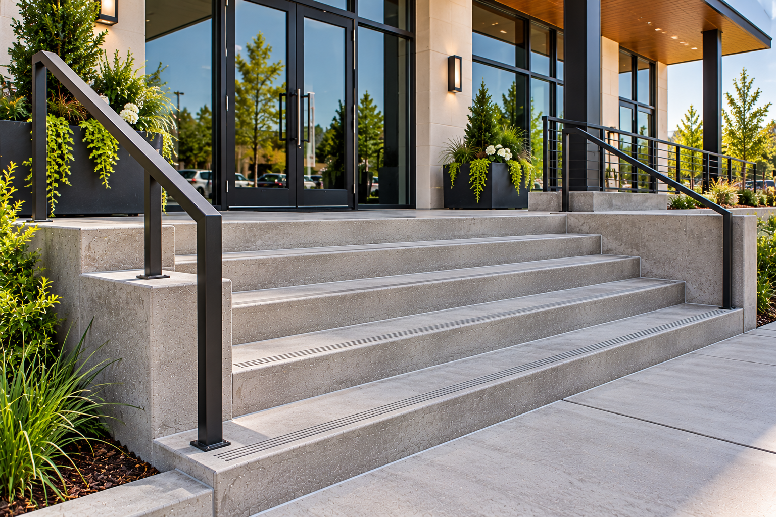 Commercial concrete stair construction Lafayette Louisiana