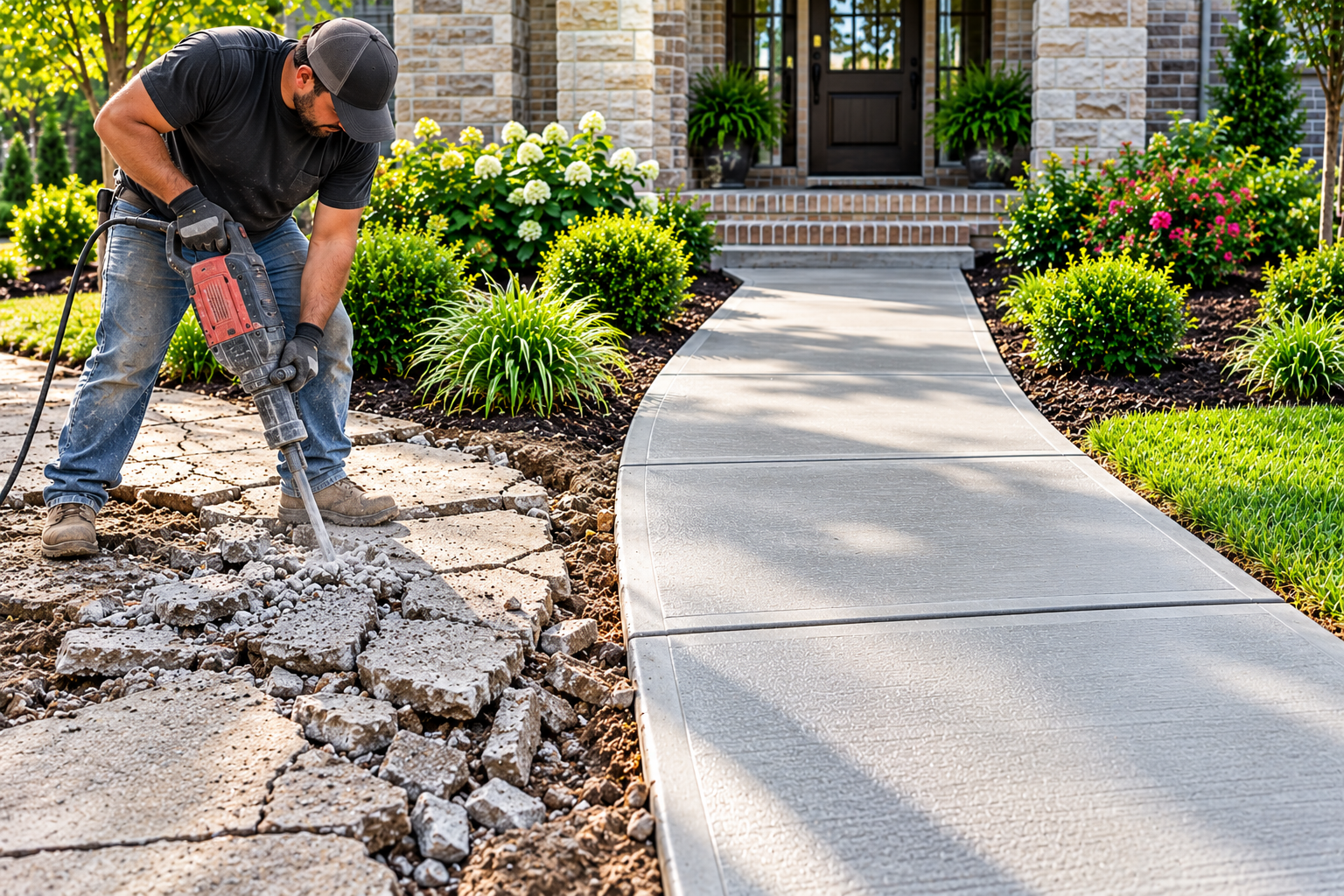 Concrete walkway replacement and renovation